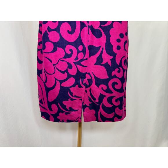 Talbots Women’s Pink & Navy Floral Sheath Dress - Size 4 - Picture 11 of 13